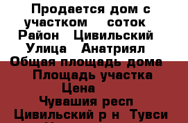Продается дом с участком 30 соток › Район ­ Цивильский › Улица ­ Анатриял › Общая площадь дома ­ 80 › Площадь участка ­ 30 000 › Цена ­ 600000- - Чувашия респ., Цивильский р-н, Тувси д. Недвижимость » Дома, коттеджи, дачи продажа   